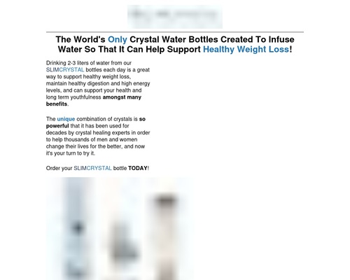 Read more about the article SLIMCRYSTAL – The World's Only Slimming Crystal Water Bottles!